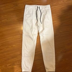 White joggers